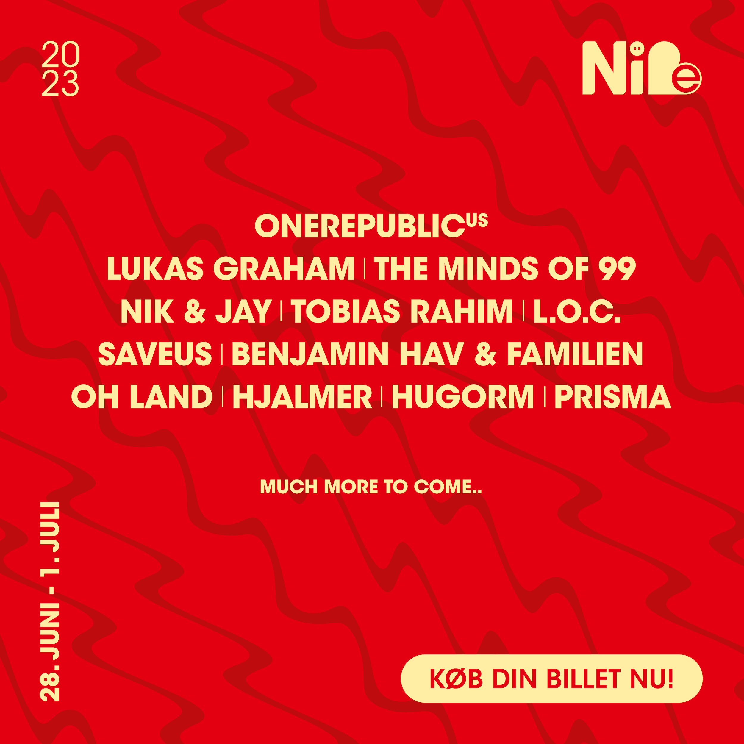 Nik & Jay tilbage i Nibe Festival 2 Musikprogram uge3
