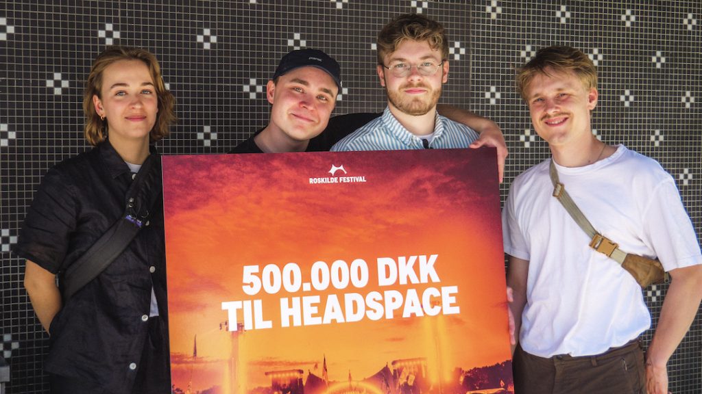Headspace modtager 500.000 kroner fra Roskilde Festival og Blæst